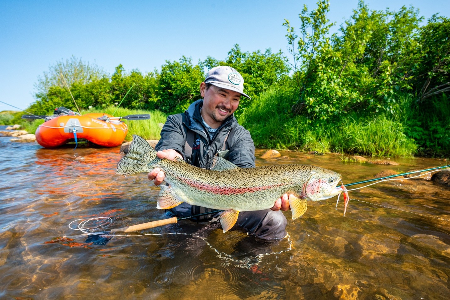 Fly in fishing lodge Alaska rainbow trout