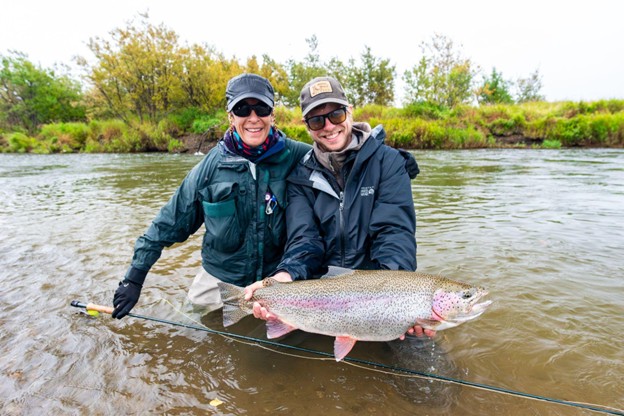 Father and Son fly fishing trip in Alaska